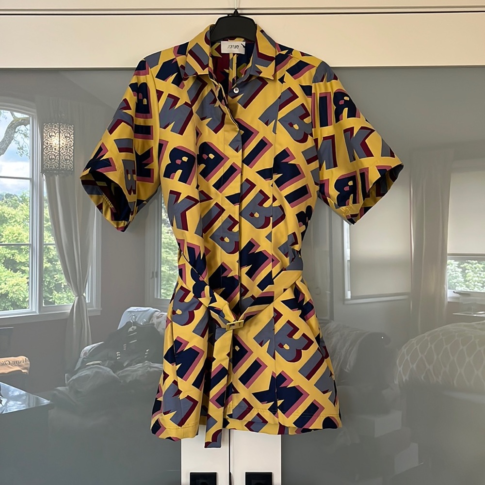 Kirin Yellow Belted Coat-Dress